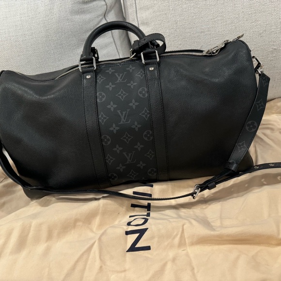 louis vuitton keepall bandouliere bag monogram taigarama 50 - Picture 2 of 10